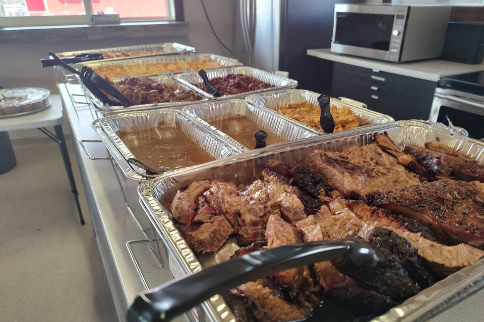 Drop off buffet line