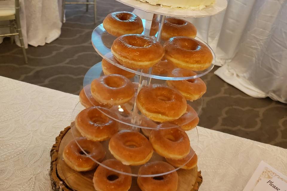 Wedding cake with donuts