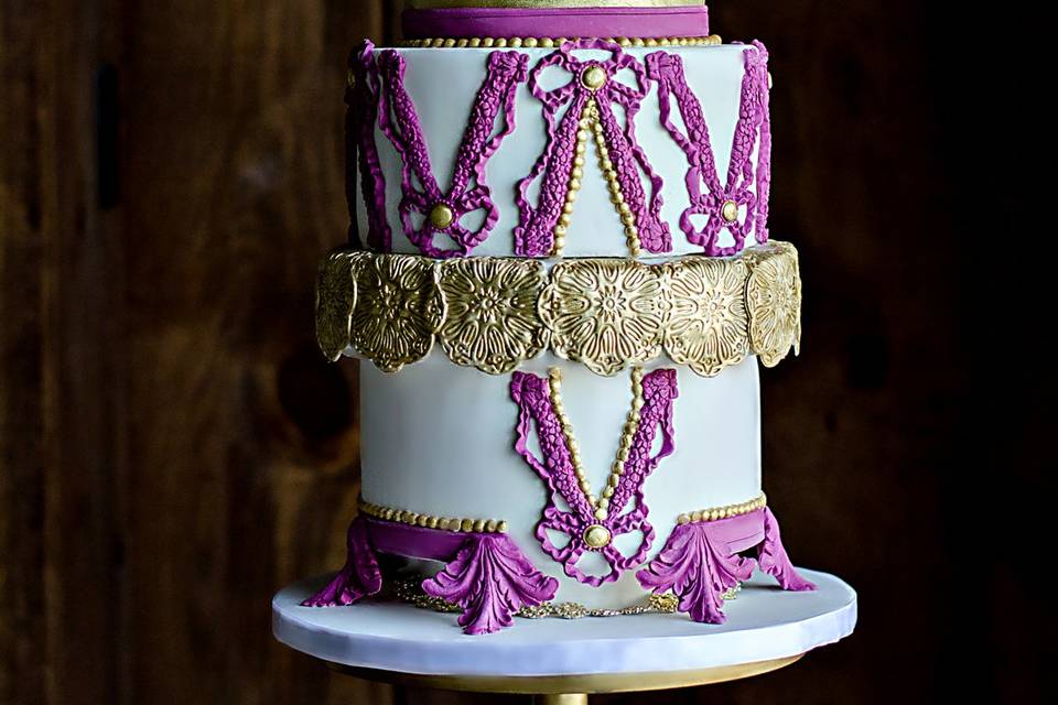 Indian inspired wedding cake