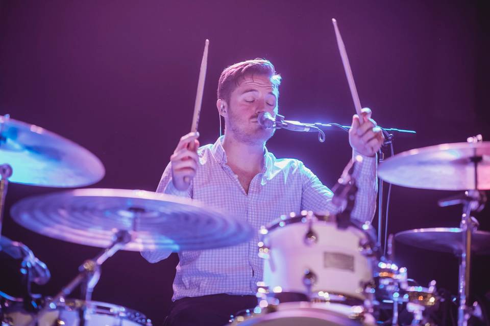 Phil Taylor - playing drums