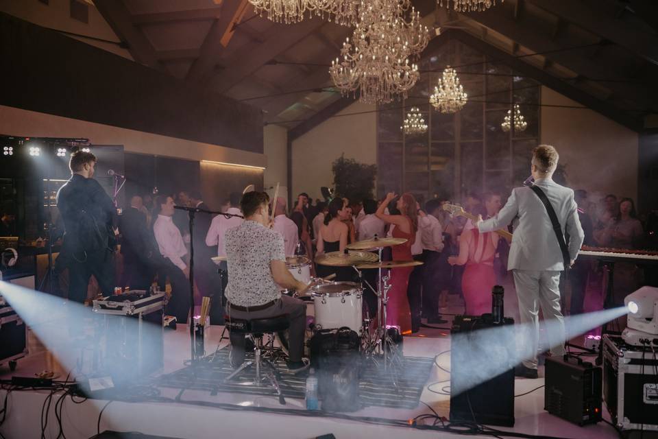 From backstage at a wedding