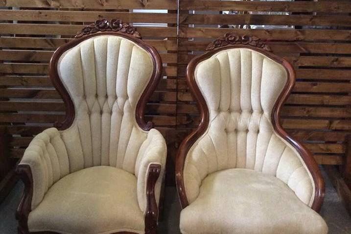 Vintage His/Her Parlour chairs
