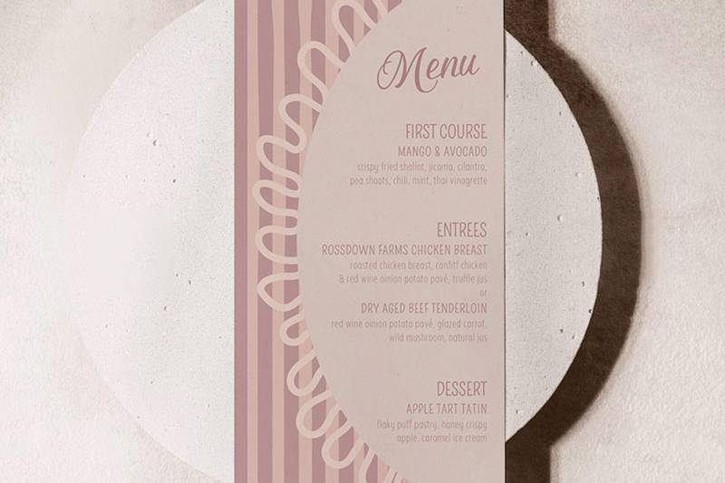 Striped Menu