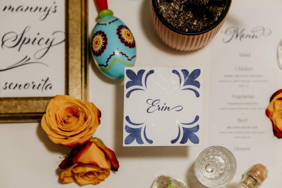 Tiled Name Place Cards
