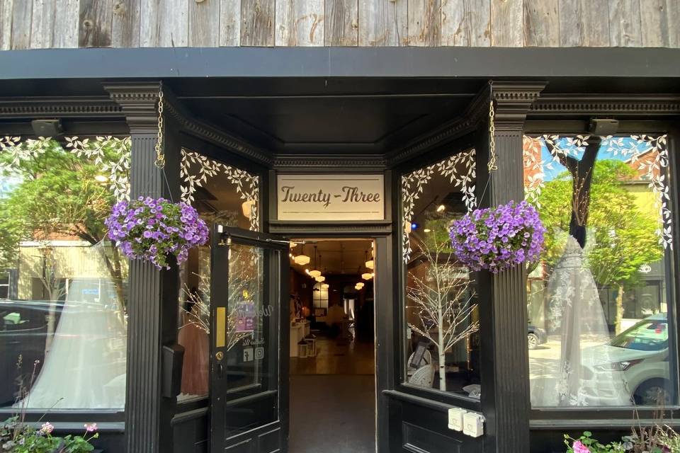 Dresses in the windows