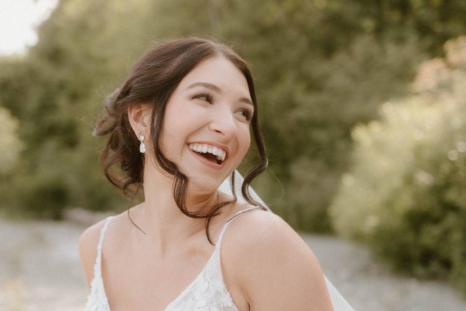 Smiling bride