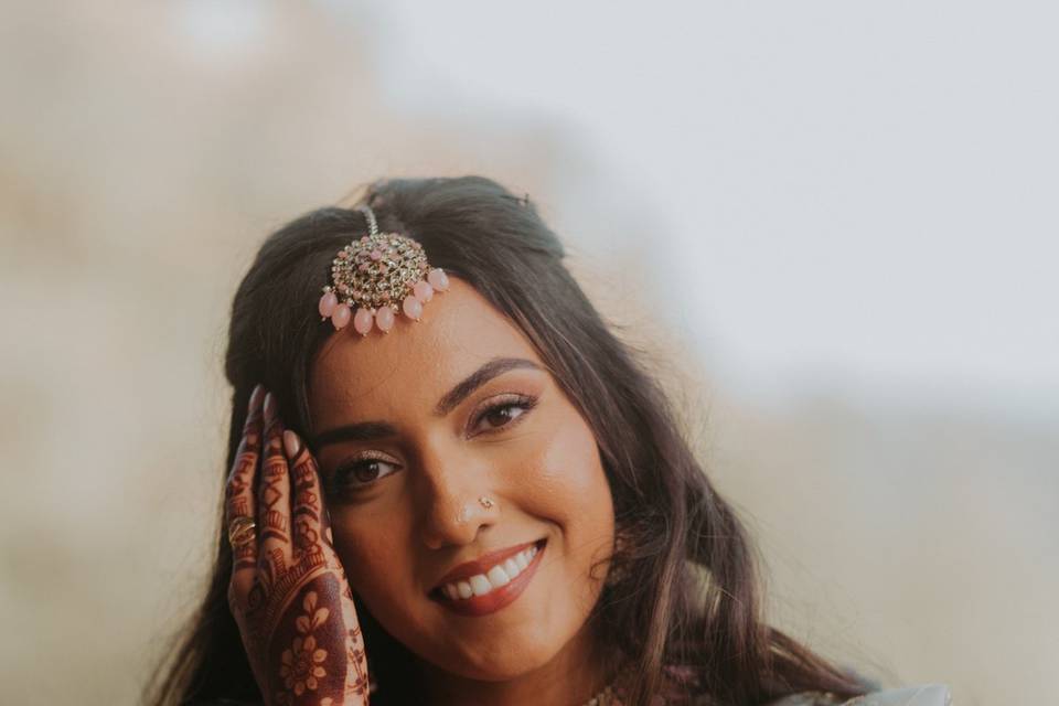 Bride with henna