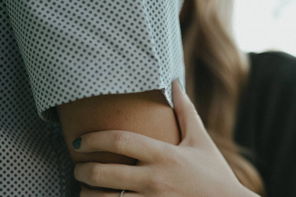 Hand on arm