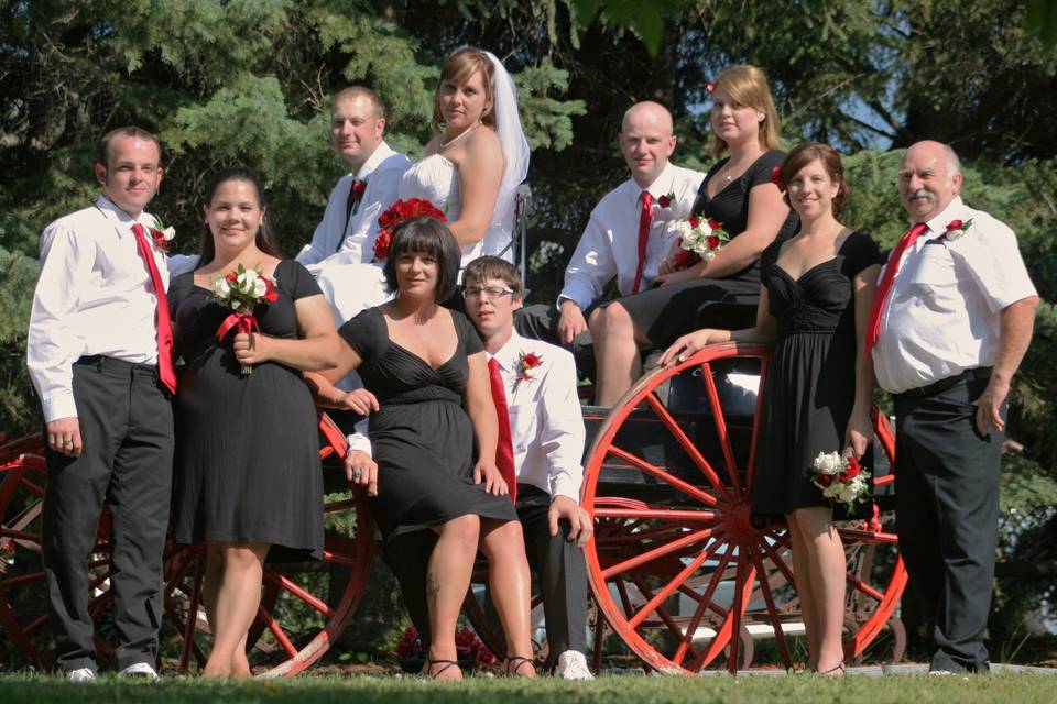 Beaverlodge, Alberta wedding party