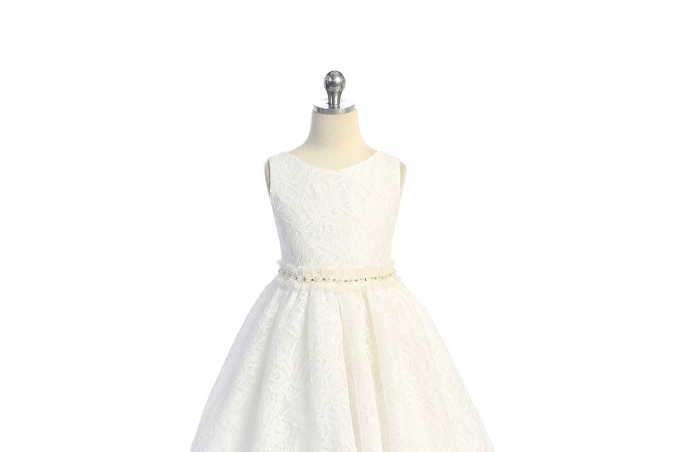 Lace flower girl dress