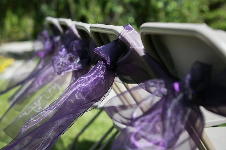 Eggplant Organza Sashes