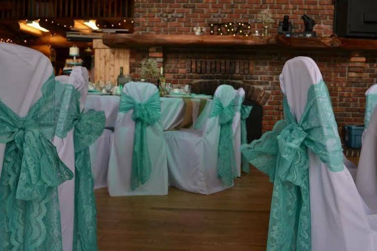 Tiffany Blue Lace Sashes