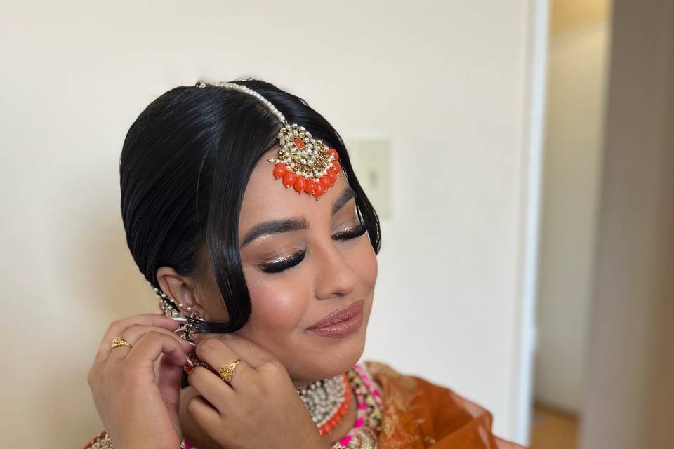 Sangeet makeup and hair