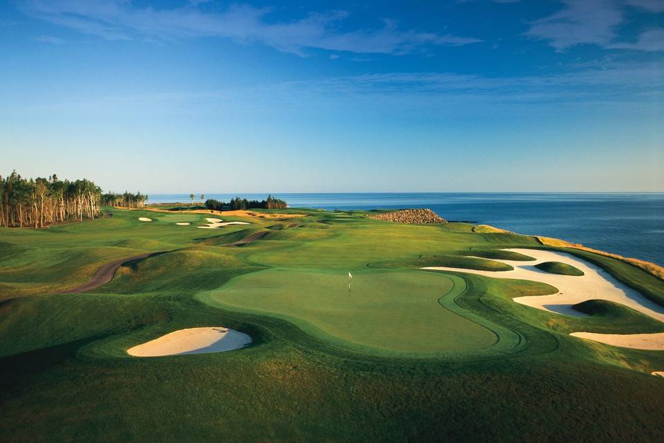 Golf course, ocean views