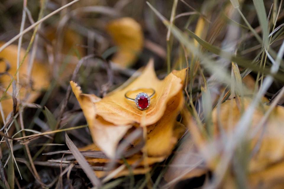 Fall wedding ring