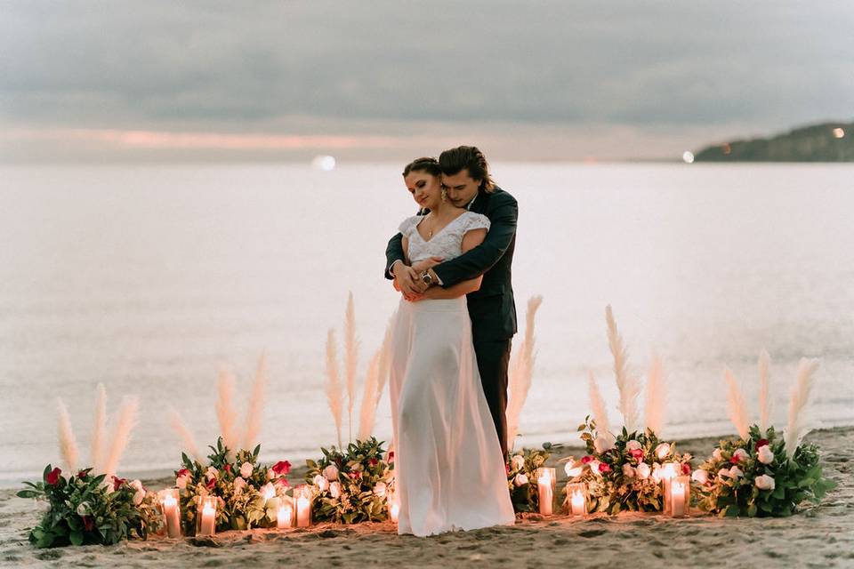 Romantic Beach Elopement