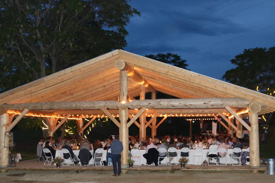 Reception pole barn