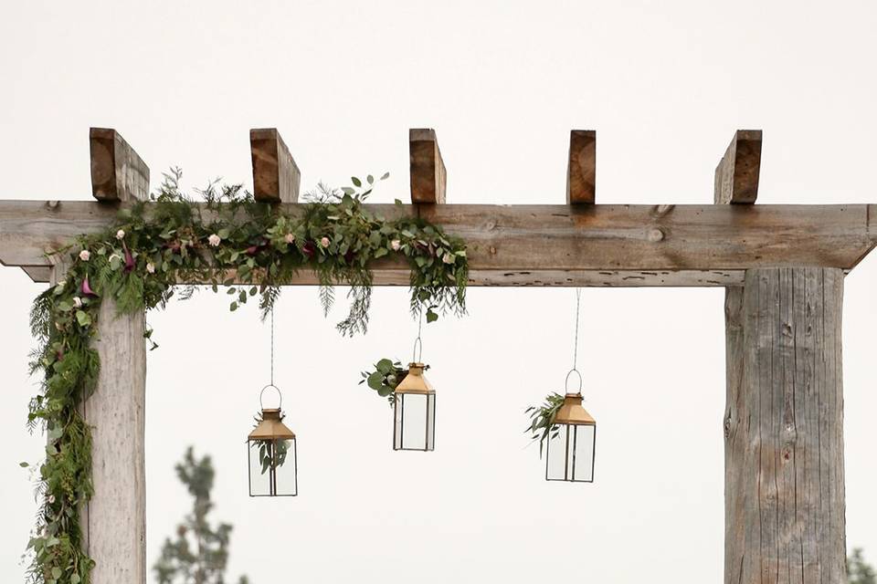 Wedding ceremony arbour