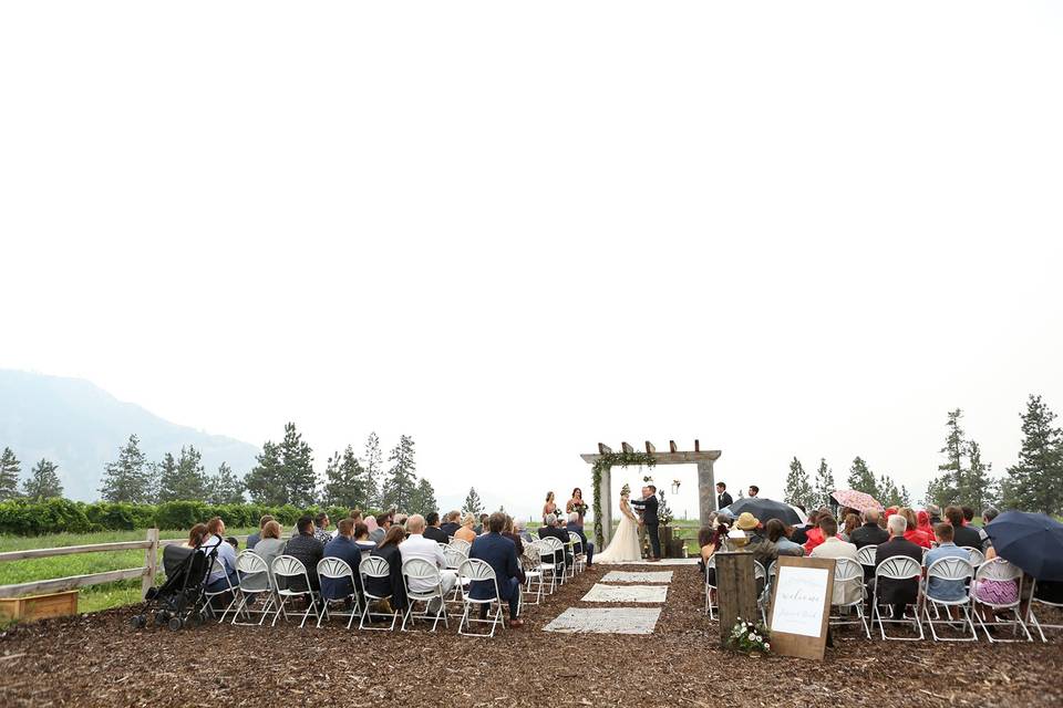 Wedding ceremony arbour