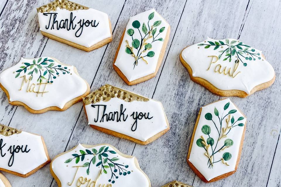 Table place card cookies