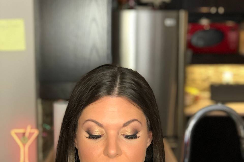 Gold and brown smoky
