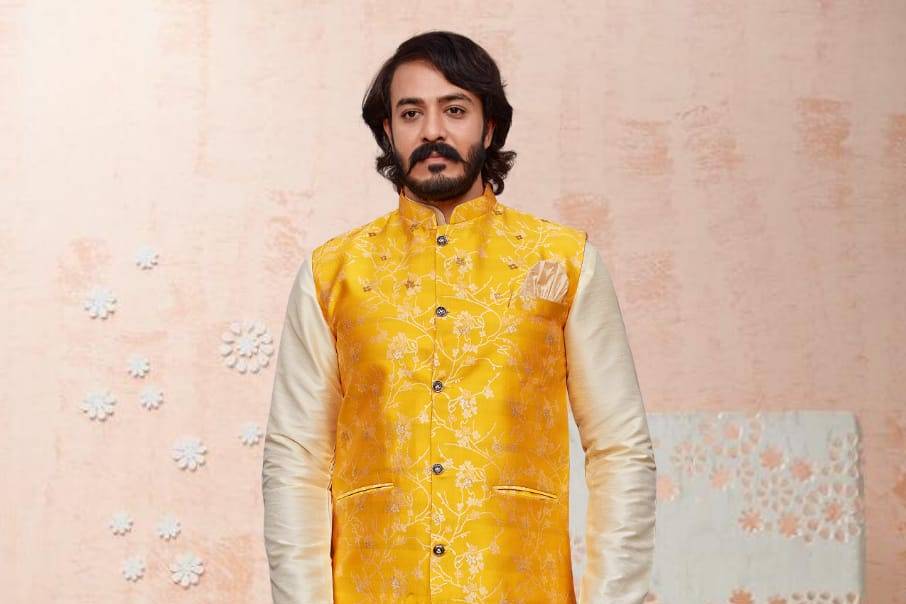 Cream kurta pyjama