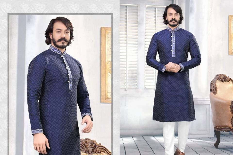 Blue Kurta pyjama set