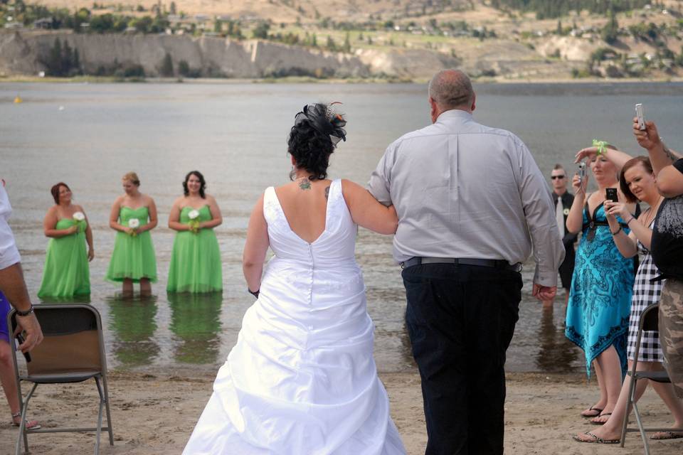 Bride and father