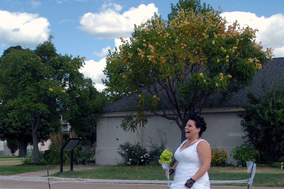 Bride and father