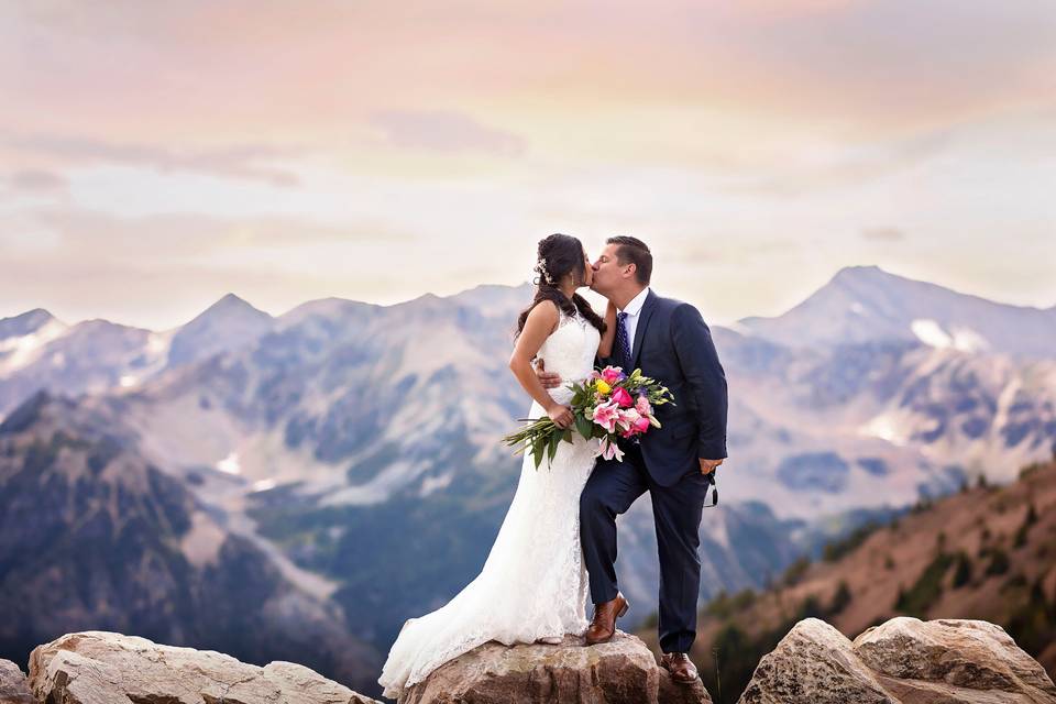 A mountain top wedding at B.C.