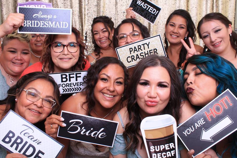 Wedding Photo with Prop Signs!