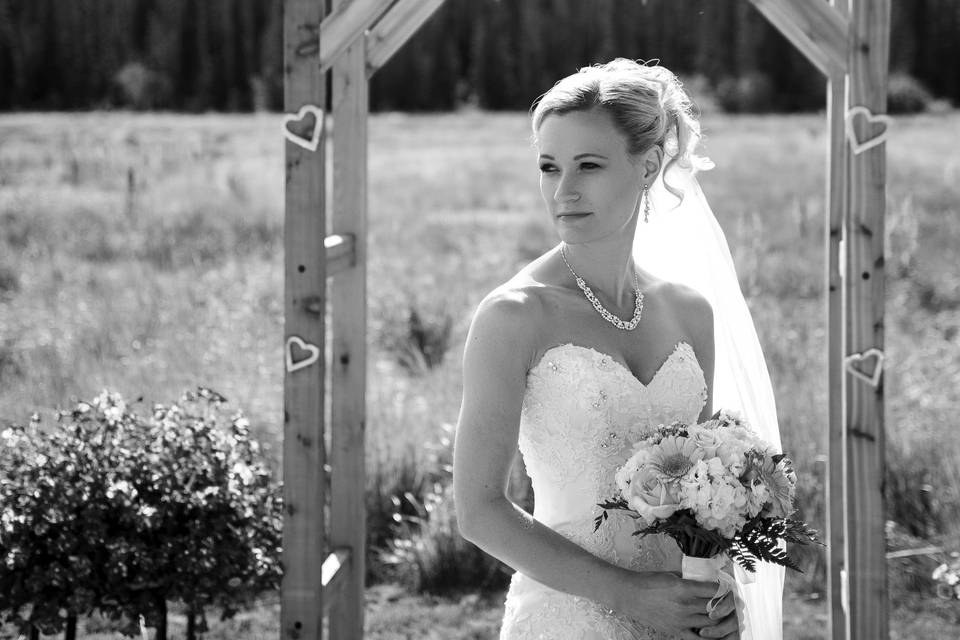 Bride at the altar