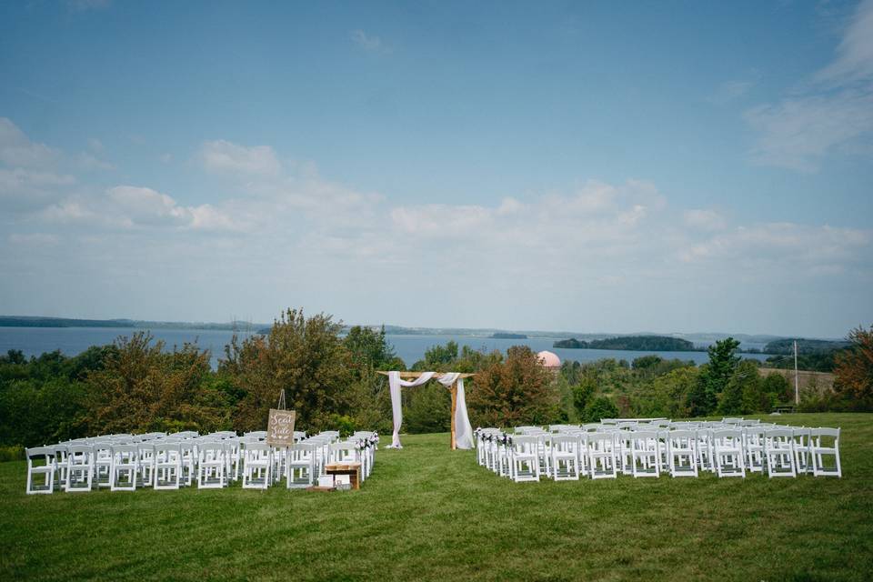 Ceremony on wedding hill