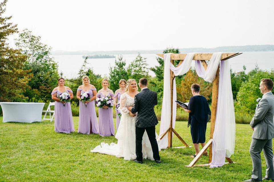 Ceremony on wedding hill