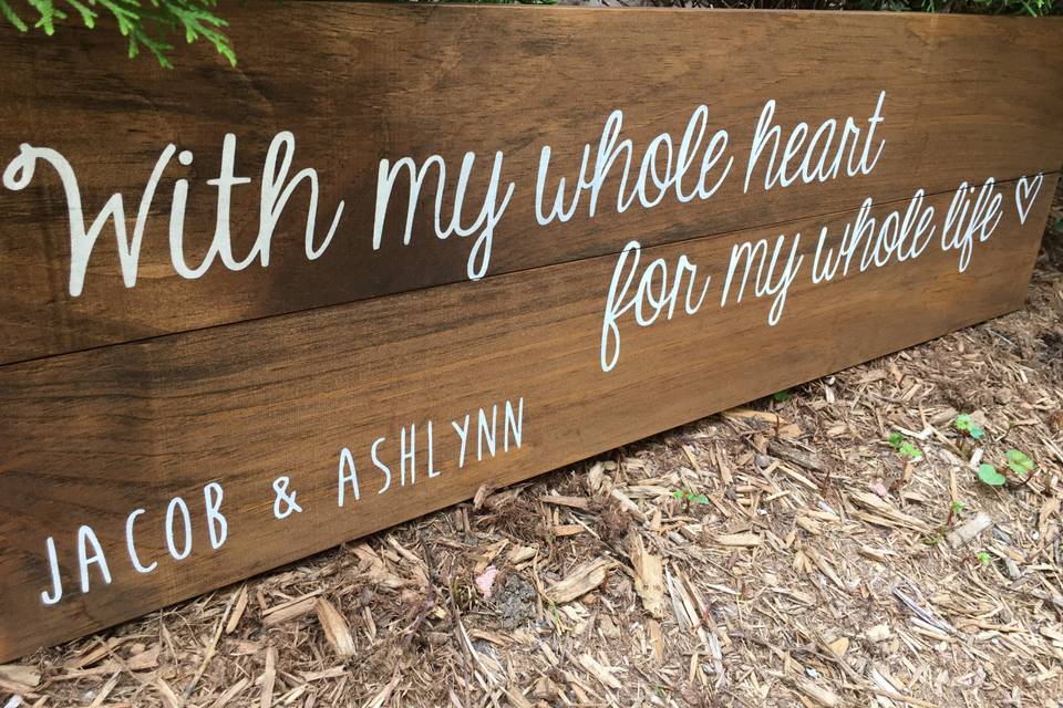 Ceremony sign