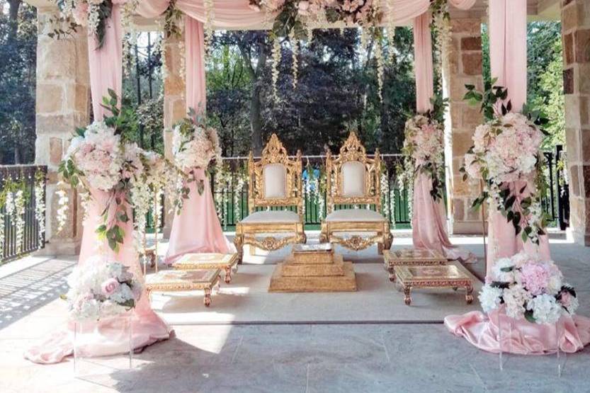 Open concept mandap