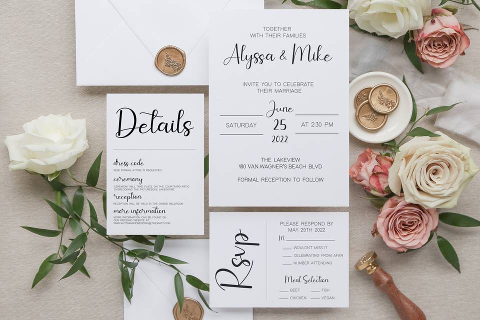 Modern Wedding Invitation