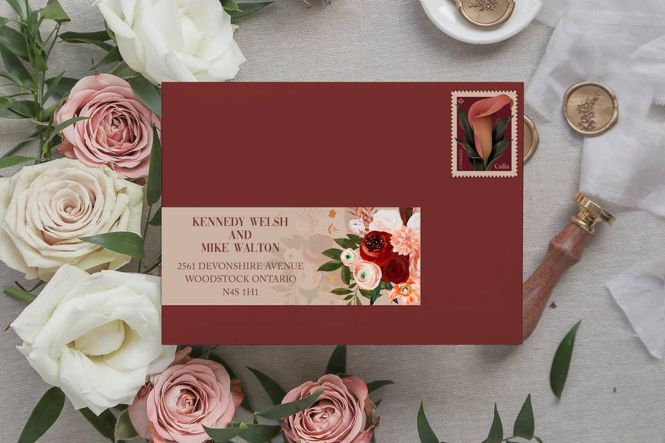 Boho Wedding Envelope