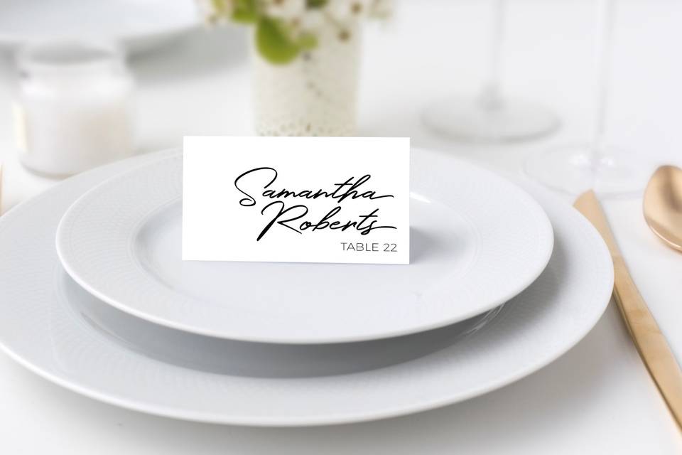 Elegant Simplicity Place Card