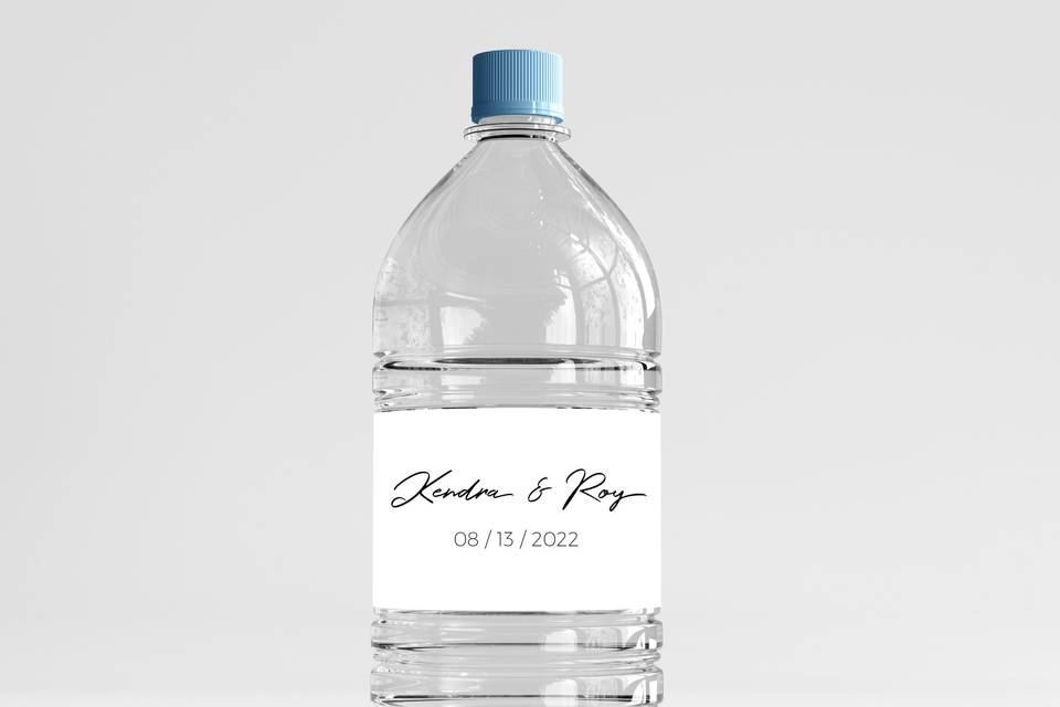 Waterproof Water Bottle Label