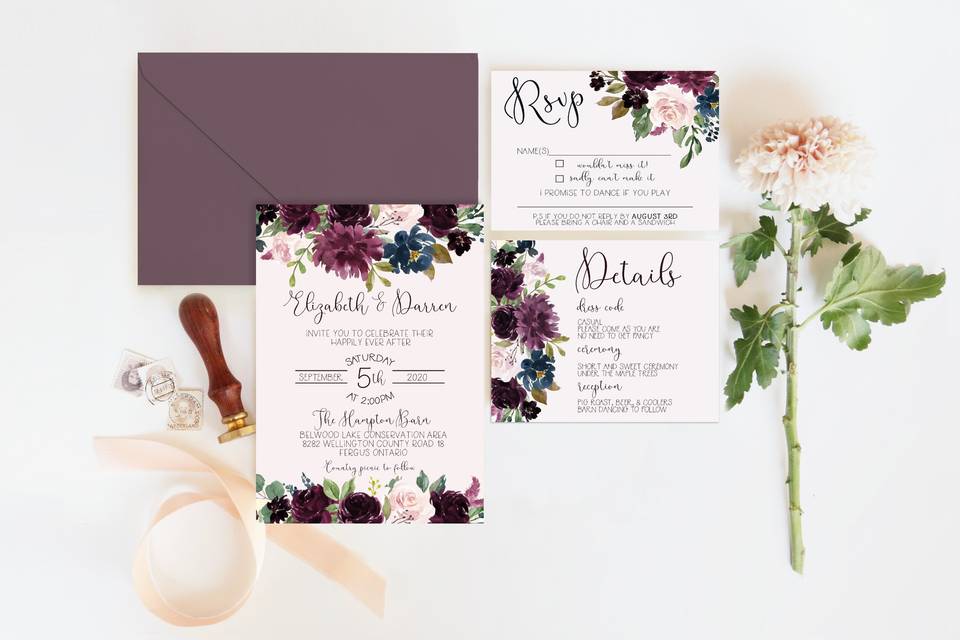 Stationery with flowers