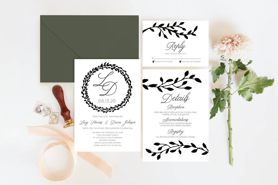 Rustic Invitation Set