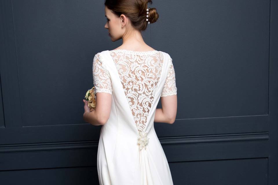 Lace back dress