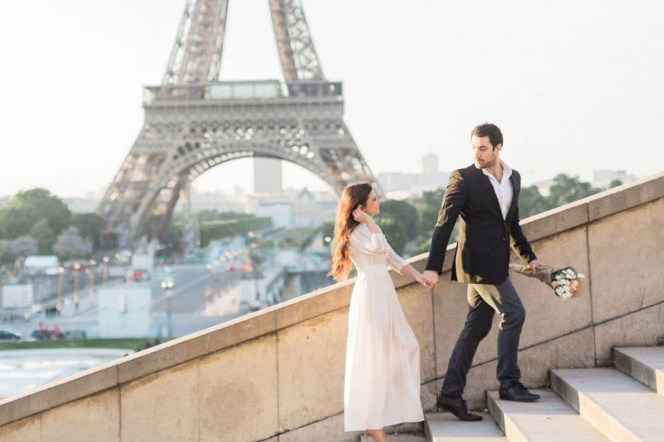Newlyweds in Paris