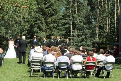 Alberta ranch wedding ceremony
