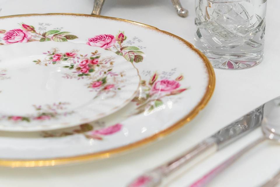 the Dish & the Spoon Vintage China, Crystal and Silver Rentals