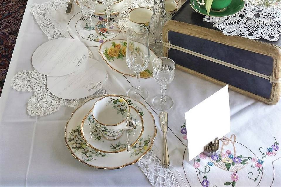 the Dish & the Spoon Vintage China, Crystal and Silver Rentals