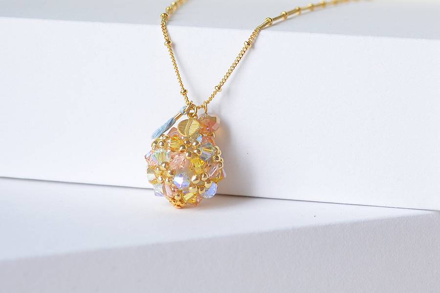 Crystal ball necklace