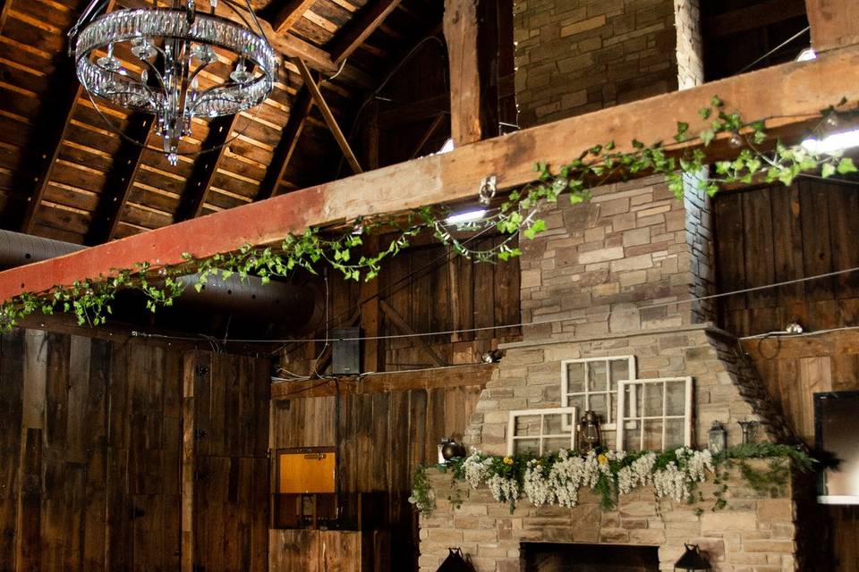 The barn fireplace