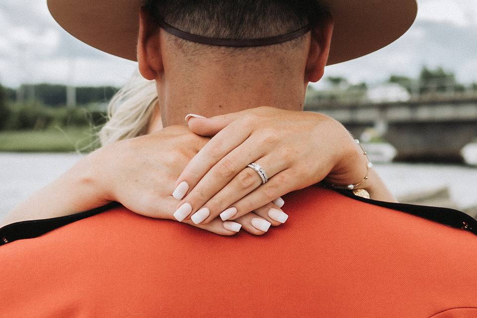 Bride, groom and the ring